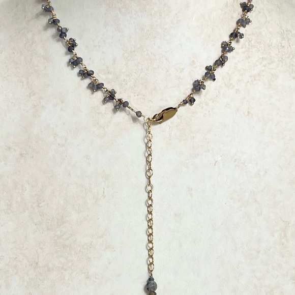 Sapphire and labradorite necklace - Picture 8 of 9